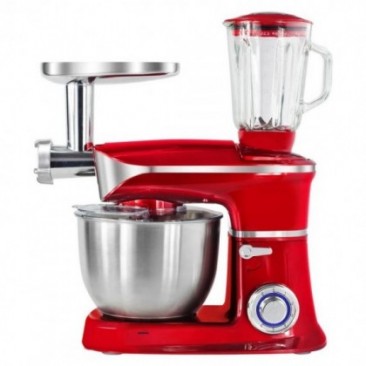 Кухненски робот 3в1 Zephyr Z-1115-QBM, 1900W, 6.5 литра, Блендер, Миксер, Месомелачка, Червен - Изображение 1