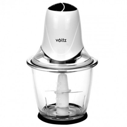 Чопър Voltz V51111B, 300W, Стъклена кана, 1.5 литра, 4 ножа, Бял - Изображение 
