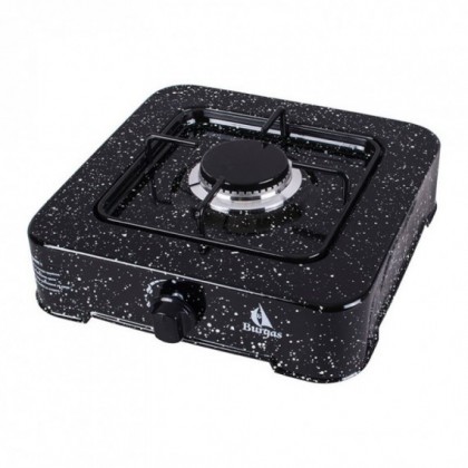 Единичен газов котлон Burgas BRG101BL, 1900 W, Емайл, Черен - Изображение 