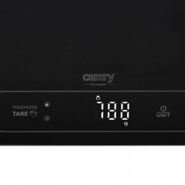 Кухненска везна Camry CR 3175, Безконтактно тариране, 15 kg, Мерене на течности, Черно стъкло - Изображение 3