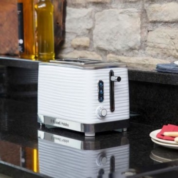 Тостер за хляб Russell Hobbs Inspire 24370-56, 1050W, 2 филии, 6 нива, Поставка за притопляне, Бял - Изображение 6