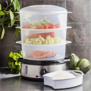 Уред за готвене на пара Russell Hobbs 19270-56, 800W, 3 нива, 9 литра, Таймер 60 мин, Инокс - Изображение 3