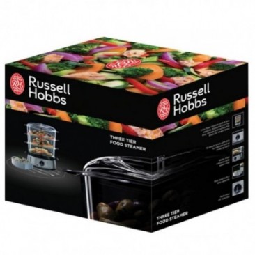 Уред за готвене на пара Russell Hobbs 19270-56, 800W, 3 нива, 9 литра, Таймер 60 мин, Инокс - Изображение 5