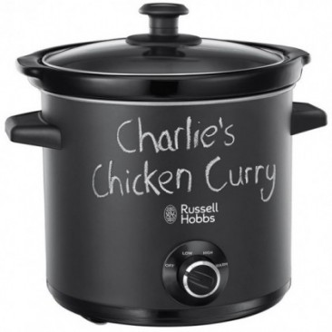 Уред за бавно готвене Slow cooker Russell Hobbs 24180-56 Chalkboard, 3.5 литра, Керамичен съд, 3 програми, Черен - Изображение 1