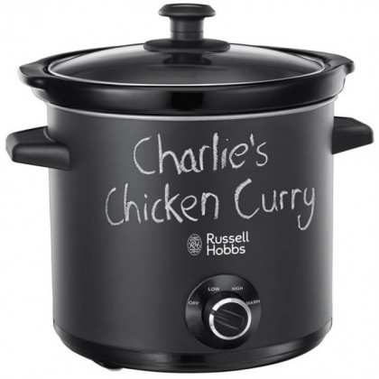 Уред за бавно готвене Slow cooker Russell Hobbs 24180-56 Chalkboard, 3.5 литра, Керамичен съд, 3 програми, Черен - Изображение 