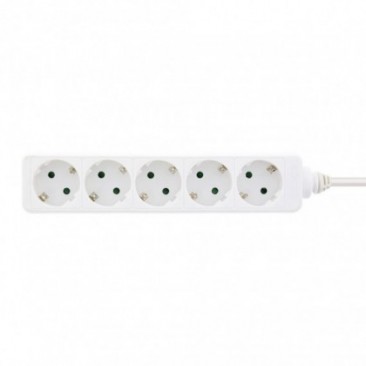 Разклонител Xmart GNB-05, 5 гнезда, 1.5 м, Бял
 - Изображение 1