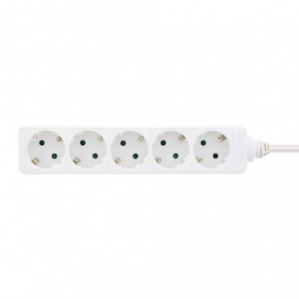 Разклонител Xmart GNB-05, 5 гнезда, 5.0 м, Бял
 - Изображение 