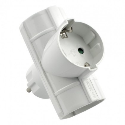 Адаптер Xmart SQ-GB-01/03T, 3 x Шуко гнезда - Изображение 