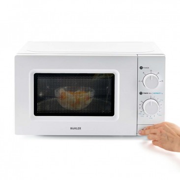 Микровълнова фурна MUHLER MO-5009 20L,бяла, механична - Изображение 6