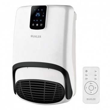 Печка вентилаторна за баня Muhler MBH-2007D, 2000W, eлектронно упр. - Изображение 2
