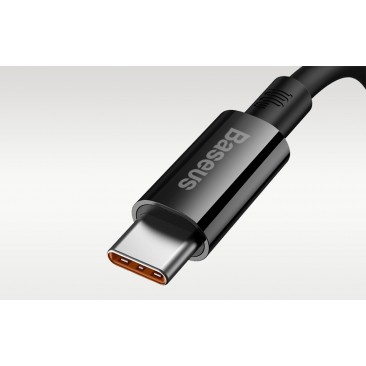 Кабел за бързо зареждане 100W USB A към USB 3.1 Type C 6A черен 1м - Изображение 2