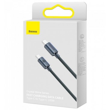 Кабел BASEUS 100W, Type-C - Type-C,Crystal Shine (CAJY000601),1.2 метра - Изображение 4