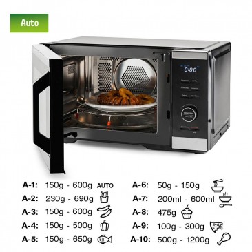 Микровълнова фурна 5в1 MUHLER MO-979 Air Plus, 27L, черна, дигитална - Изображение 6