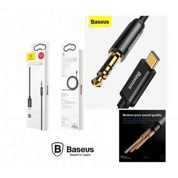 Кабел Baseus - CAM01-01 USB Type-C мъжки към 3,5 мм мъжки AUX аудио кабел M01 - Изображение 5