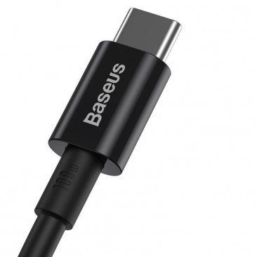 Кабел 100W USB Type C към USB Type C черен 1м - Изображение 1