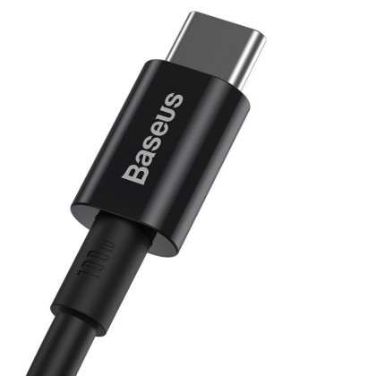 Кабел 100W USB Type C към USB Type C черен 1м - Изображение 