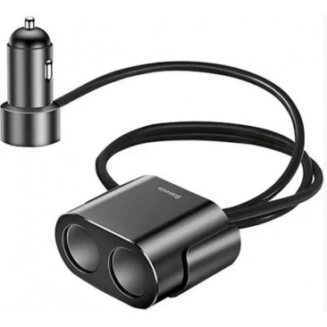 Автомобилно зарядно устройство 2xUSB A 2x5V/3.1A + 2x auto cigarette jack CRDYQ-01 BASEUS - Изображение 3