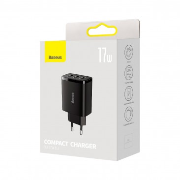 Зарядно устройство 3xUSB A 17W CCXJ020101 BASEUS - Изображение 3