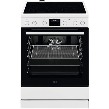 Готварска печка с керамичен плот AEG CCB6440CBW - Изображение 1