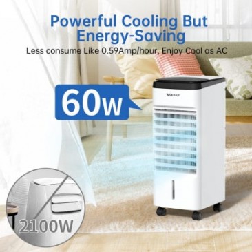 Мобилен охладител Air Cooler ZENET ZET-483 4 в 1 - Изображение 2