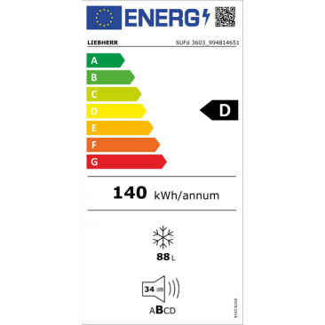 Фризер за вграждане Liebherr SUFd 3603 Pure SmartFrost, 87 L, клас D - Изображение 5