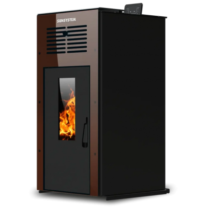 Пелетна камина BURNIT AMBIENT V2 Coffee brown 8kW - Изображение 