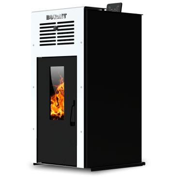 Пелетна камина BURNIT AMBIENT DUO Swan white 13kW - Изображение 1