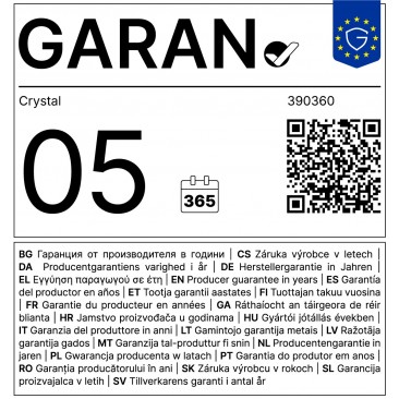 Дизайнерска водна лира за баня Crystal PREMIUM, 510 W, 952×550 mm, бяла - Изображение 5