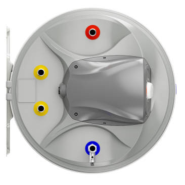Комбиниран бойлер Eldom 120 WHF12046FLSL, 112 л, 3 kW, хоризонтален, емайлиран, с 1 лява серпентина - Изображение 3