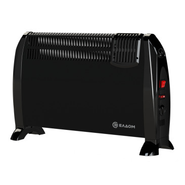 Подов конвектор Eldom CFV2000BL, 2000 W, с вентилатор, 3 степени на мощност, механично управление, черен, 16–22 м² - Изображение 1